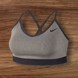 NIKE Women's Indy Light Support Padded Sports Bra Plus Size Dri-FIT Grey